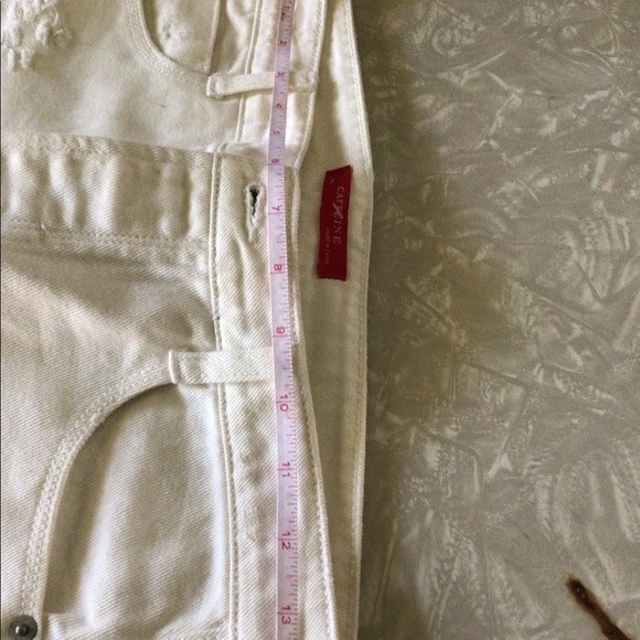 Caffeine women’s white distressed skinny frayed released hemline denim jeans. - Picture 10 of 12